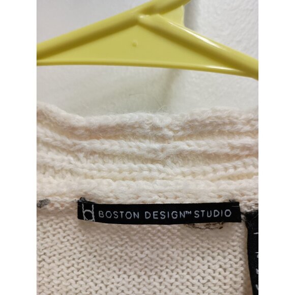 Boston Design Studio Cardigan Womens Small Wool Blend BOHO Artsy Flare Sleeve - Picture 5 of 12